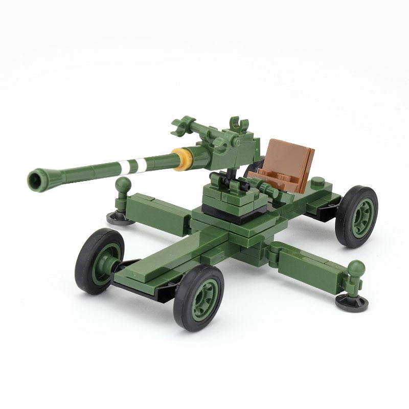 MOC WW2 Militärpistole Kanone Bausteine Schwere Waffen Kriegsszene Soldaten Armee Figuren Zubehör Waffen Steine Spielzeug