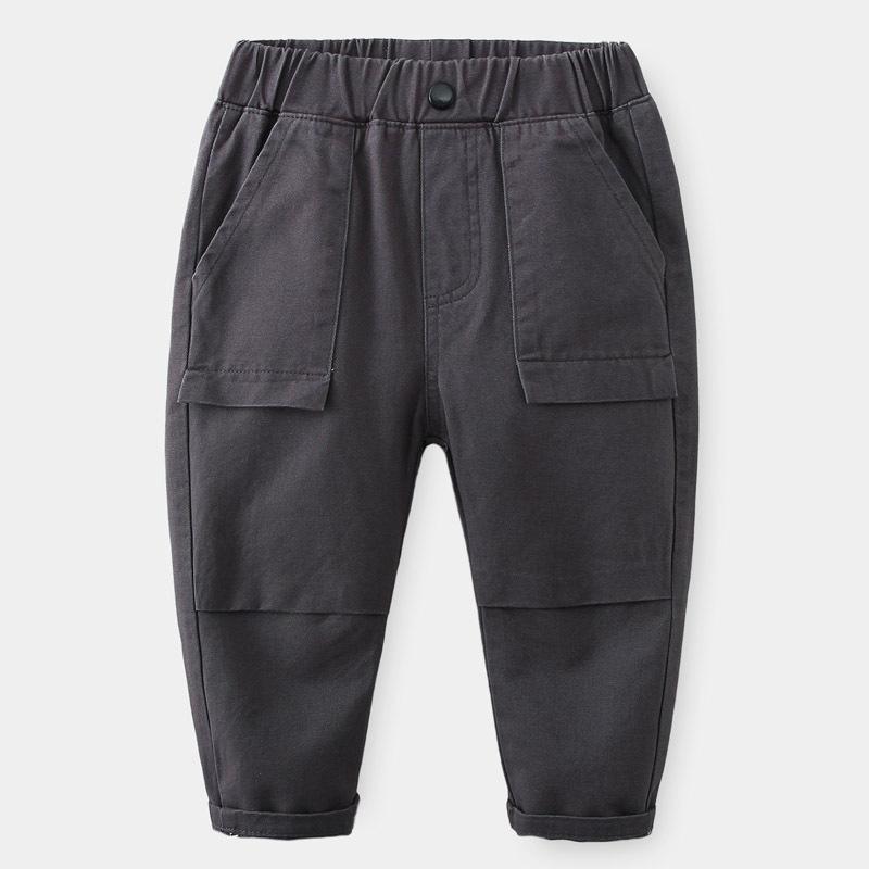 

Boys spring and autumn children s slacks, foreign fashion trousers, baby Korean version of solid color pants 130cm