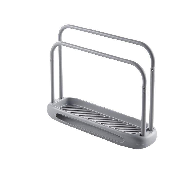 Double-Layer Kitchen Towel Rack with Drainage Trough and Diatom Mud