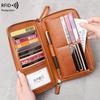 New anti-theft brush women's wallet large capacity clutch bag retro multi-card long wallet