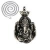Original Thai Silber 925 Charm Elefant Buddha Statue Halskette herrschaftsstil Retro ethnischer Stil Anhänger Bankett Schmuck