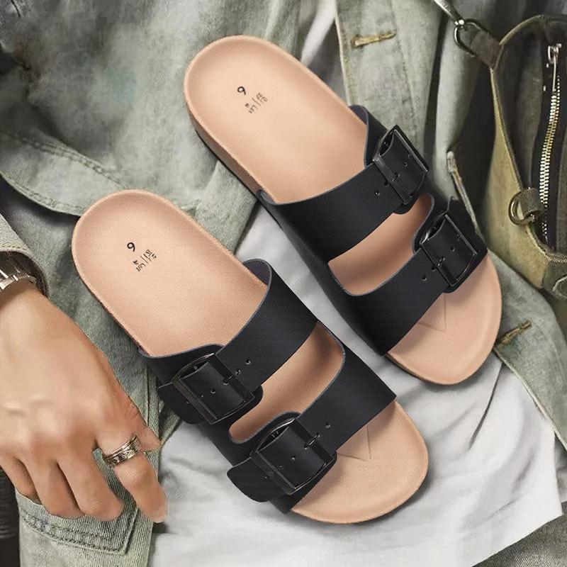 2025 New Summer Men's 2668 Large Size Sandals Trendy Men's Foot-pinching Herringbone Beach Shoes Men's Cool Slippers