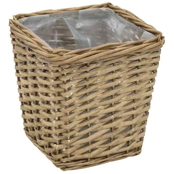 Maison Exclusive - Lits surélevés 3 pcs Osier avec doublure en PE