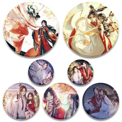 58MM Anime Tian Guan Ci Fu Hua Cheng Xie Lian Cartoon Cosplay Abzeichen Brosche Pin Mode Schmuck Zubehör für Kleidung Rucksack Geschenke