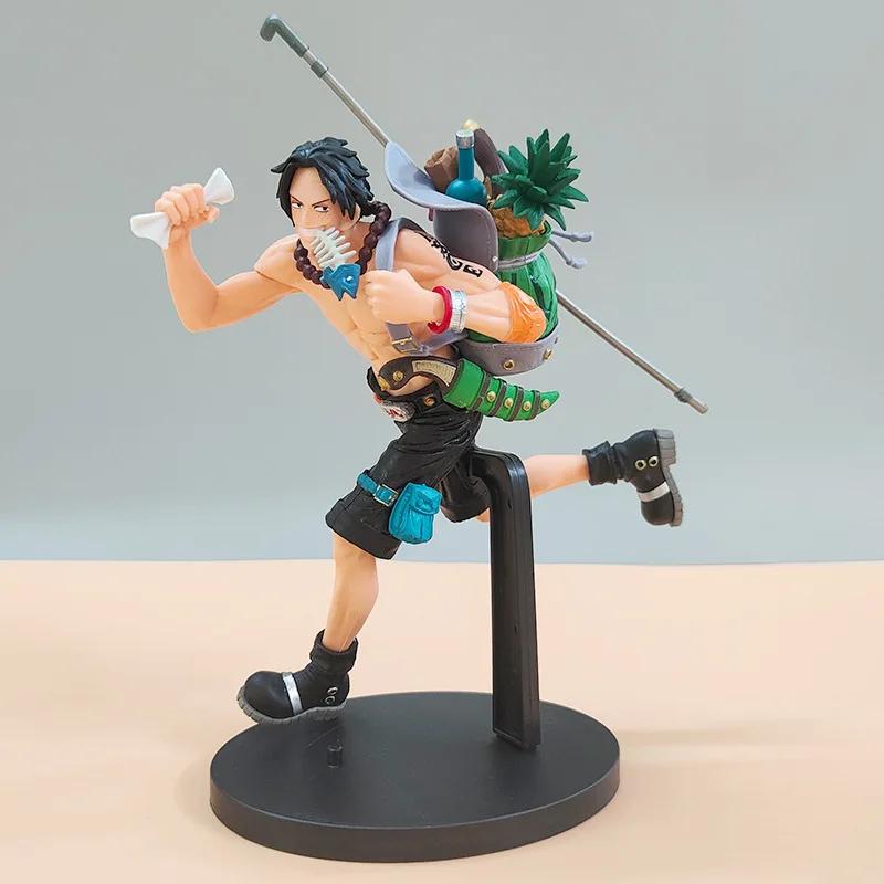 One Piece Character Luffy Three Brothers 3-piece Set/Luffy Saab. Ace Animation Model Office Decoration Children's Collection Gif