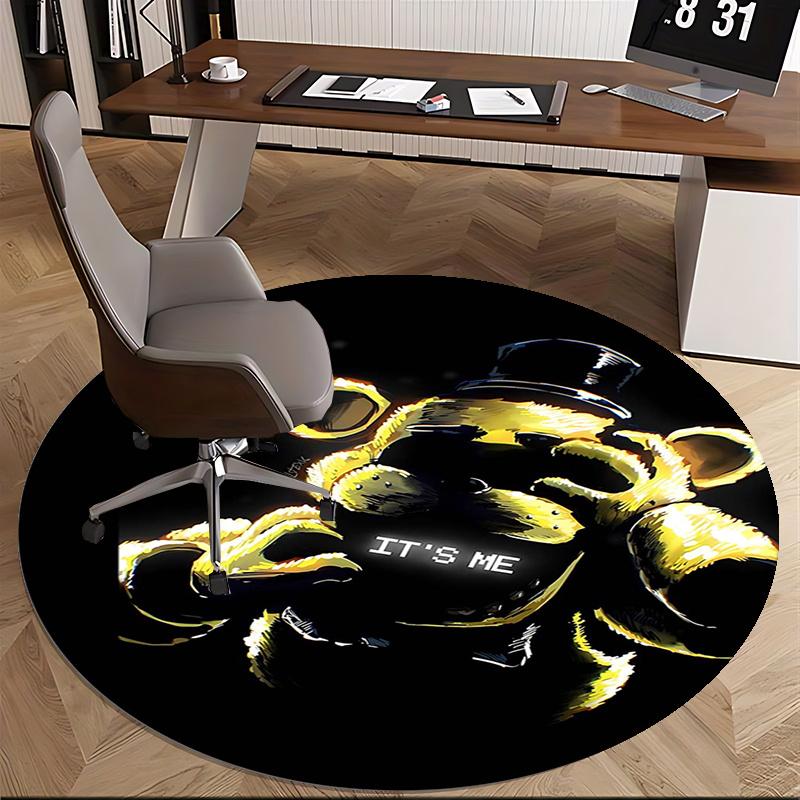 Freddy Fazbear,It's Me Chair mat Round Rug Office carpet, Machine Washable, Non slip, Suitable for Living Rooms, Bedrooms