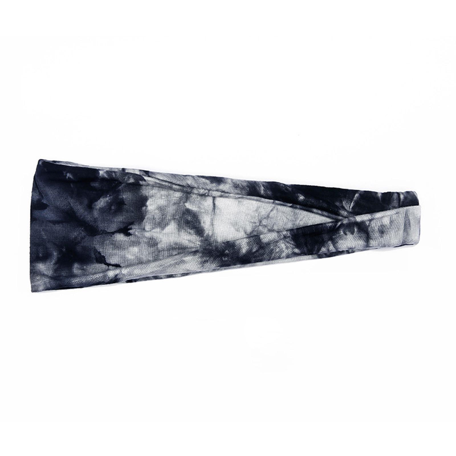 

Женская повязка на голову с принтом, спортивная повязка для волос с широким краем, повязка на голову для йоги, мягкая повязка для волос, головной убор, повязка для волос One Size чёрный