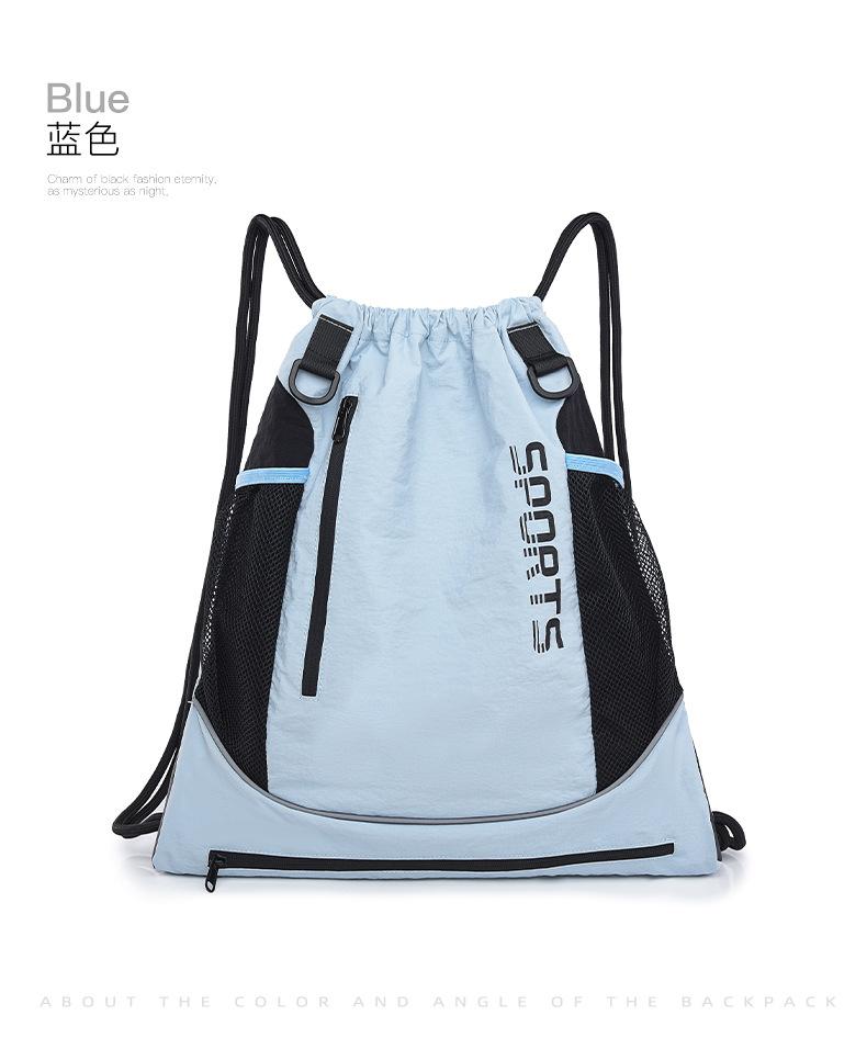

Drawstring Backpack with Drawstring Pocket for School and Sports 42*46