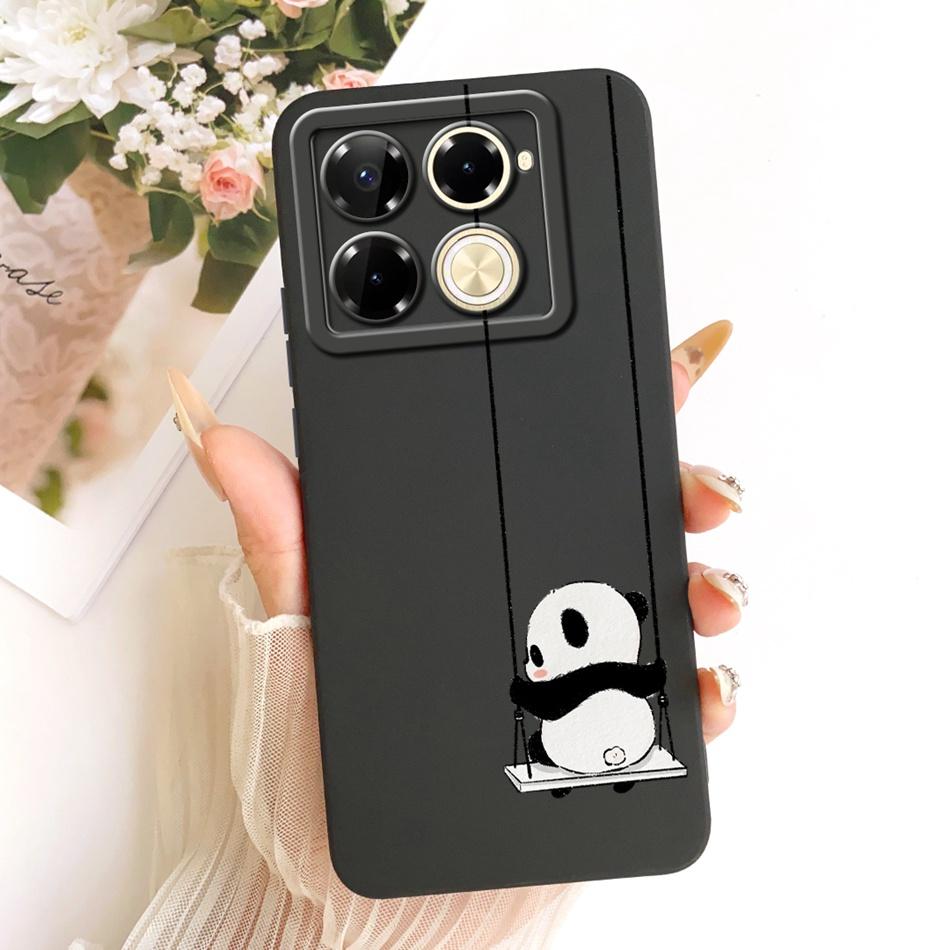 For Infinix Note 40 Pro 4G 5G / Note 40 Pro+ / Note40 X6853 Cute Cat Flower Cartoon Phone Case Soft Silicone Cover Bumpers