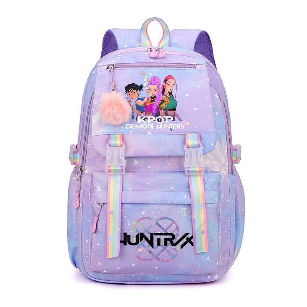 Kids Girls Kpop Rumi Mira Zoey Super Star Singers Printed Backpack Student School Bag