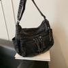 Denim Bag Women's Large Capacity Shoulder Bag Multi-Pocket Commuter Crossbody Bag