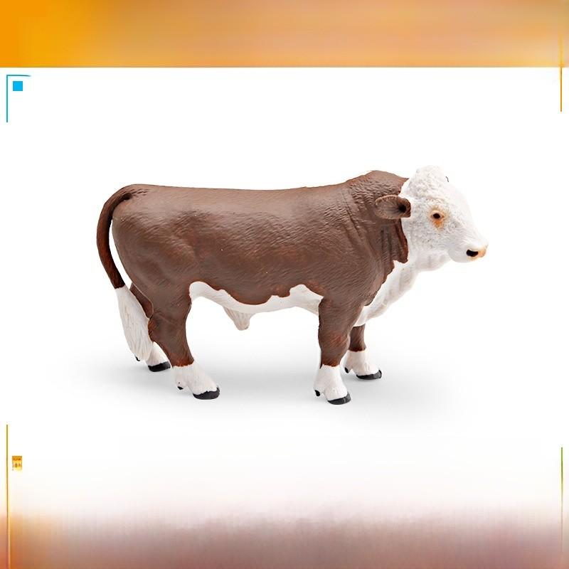 Pvc Farm Cow Long Horned Bull Yellow Cattle Model For Kids Learning Toy And Home Decoration