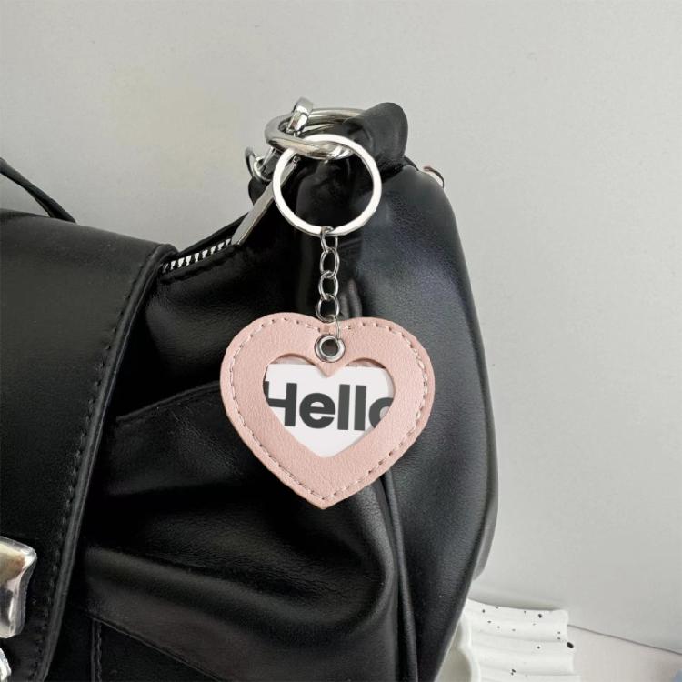 Scratch Resistant Access Card Organizers ID Keys Cards Sleeve Leather Keychain Key Holder Pendant Keychain Accessory