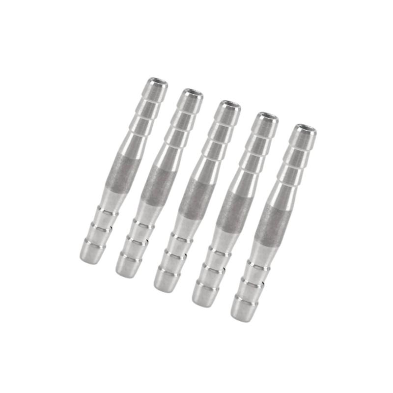 Garden Watering Hose Joiner Set, Metal Double Ended Barbed Fittings for Soft Hose Repair and Garden Use, 5 Piece Set