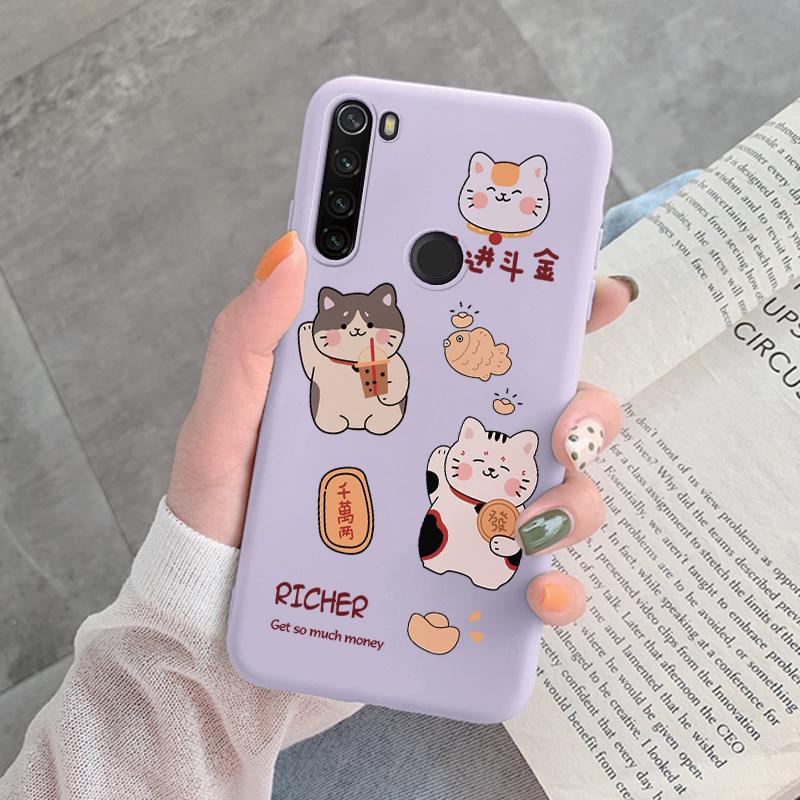 For Redmi Note 8 Pro 8T Back Cover Protective Case Soft Silicone Cute Cartoon Cat Frog Funda Phone Case For Xiaomi Redmi Note 8