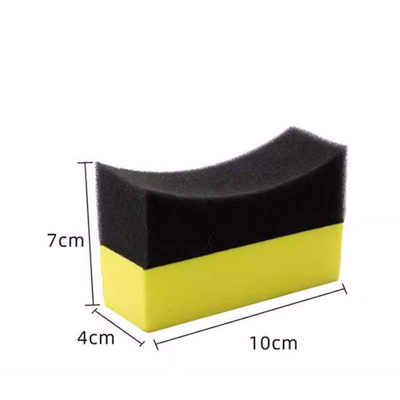 Car Wheel Polishing Waxing Sponge Brush Tire Cleaning Foam Sponge Pad Tyre Polish Detail Wash Wiper Cleaner Tool Car Accessories