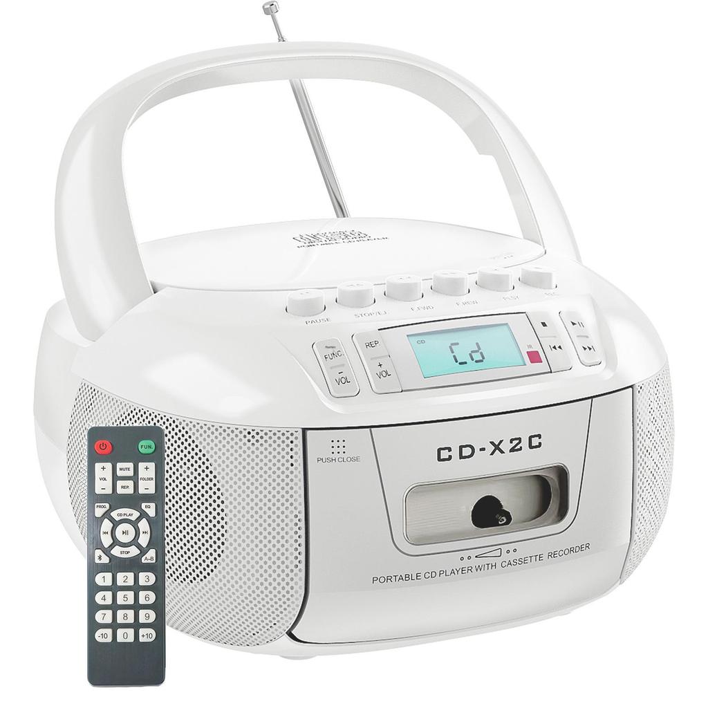 Kassetten- & CD-Player mit Bluetooth, USB, MP3 und Radiofunktion