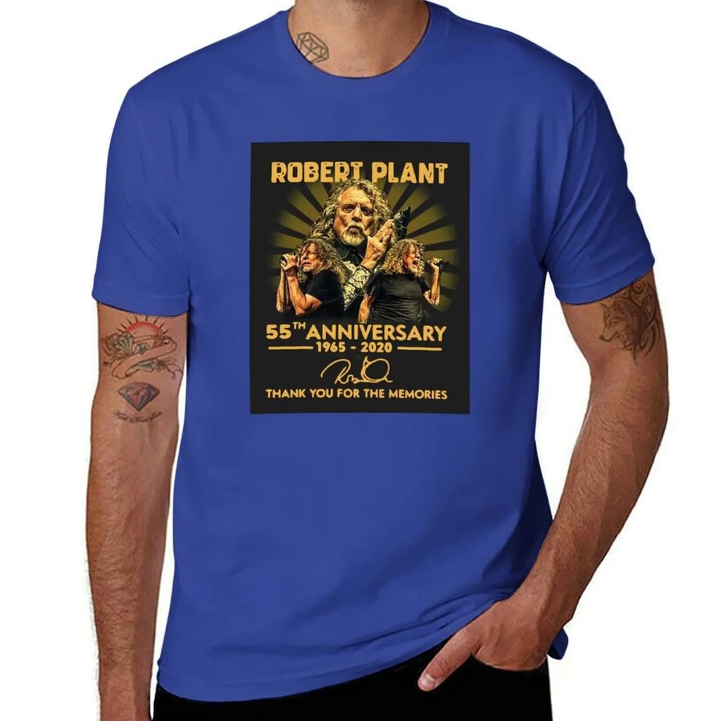ROBERT PLANT TH ANNIVERSARY TShirt Anime Figures Blacks Unisex Clothes Unisex T Shirts