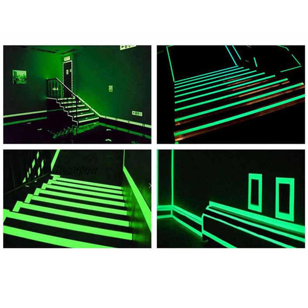 Glowing In The Dark Tape PVC Fluorescent Warning Tape Easy To Apply Reflective Night Decorations For Home Marking Stair Dance