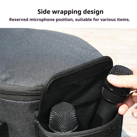 Speaker Storage Bag Travel Carrying Case with Shoulder Strap Zipper Closure Shockproof