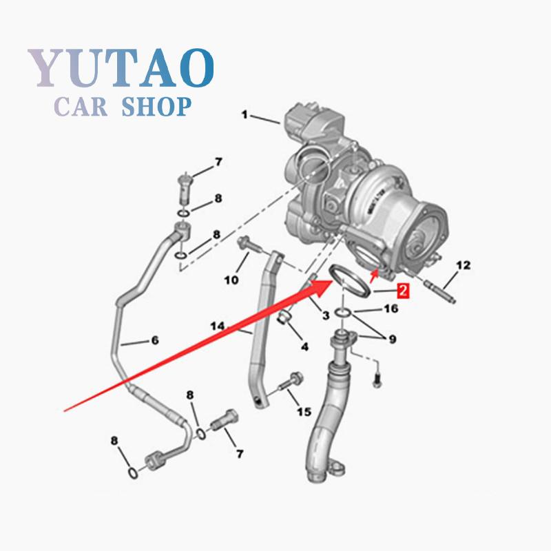 037653 Turbocharger Gasket 11657557013 For Peugeot 5008 508 3008 308 408 2008 Citroen MINI R56 R58 R61 Original French Factory