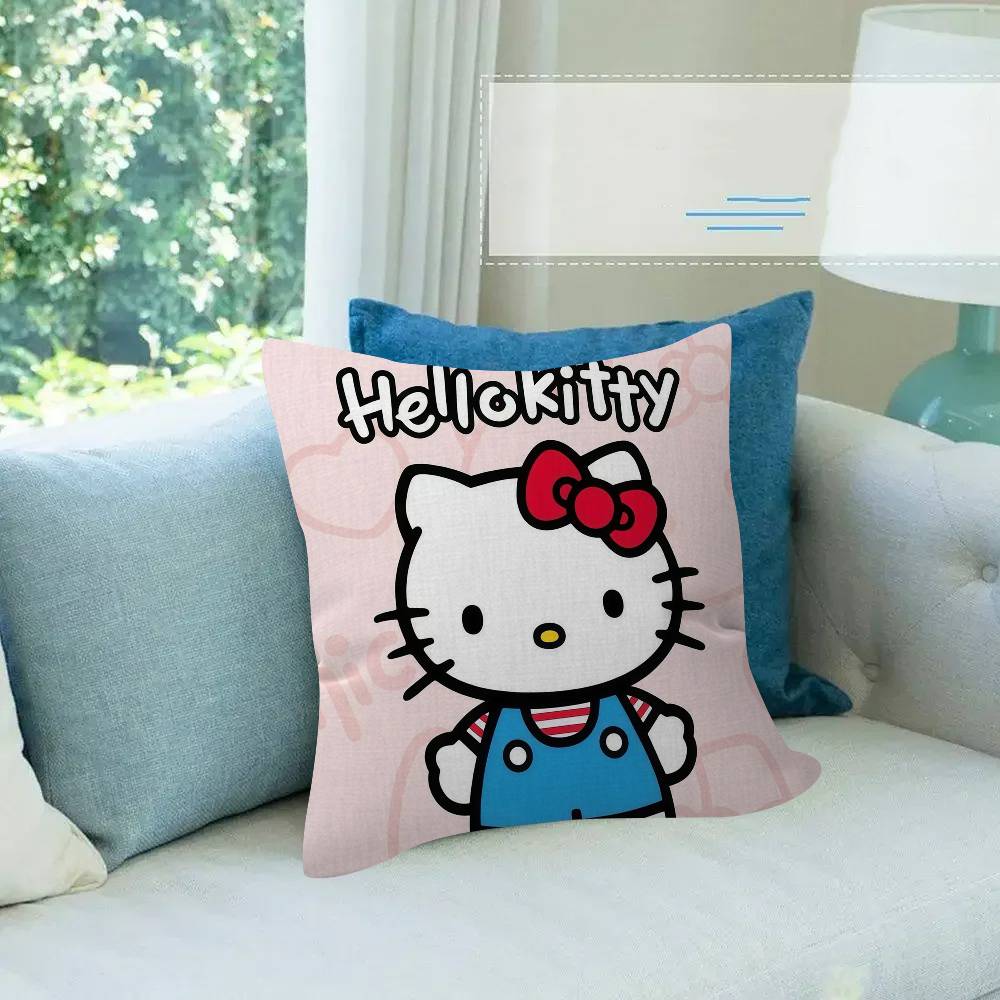 Pillow Cover Sofa Cushion Cover Home Room Decoration Children Gift Cartoon Hello Anime K-kt