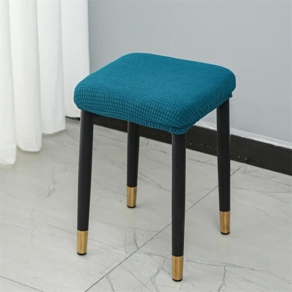 Small Square Stool Cover Elastic Removable Dustproof Household Chair Shroud Light Wear-resistant Durable Chair Cover