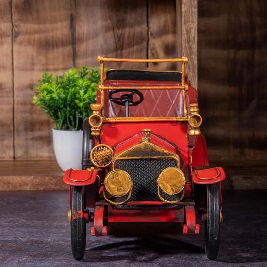Classic Car Model Home Decor Perfect for Auto Enthusiasts Retro Metal Craft for Living Room, Office, and Man Cave Unique Gift for Car Lovers