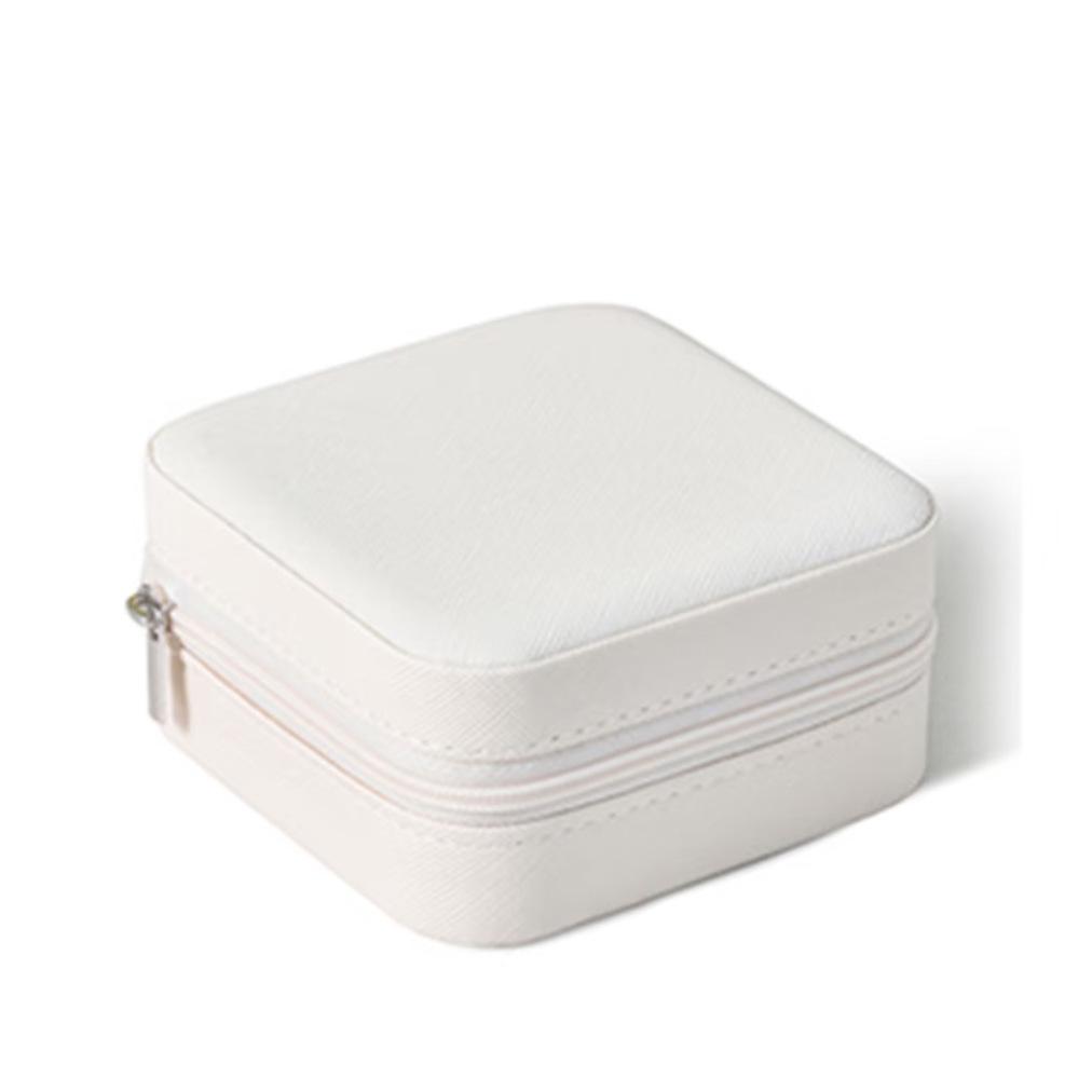 Kompaktes Schmuckkästchen aus Leder für Damen - Niedlicher Organizer für Anhänger, Ohrringe und Ringe