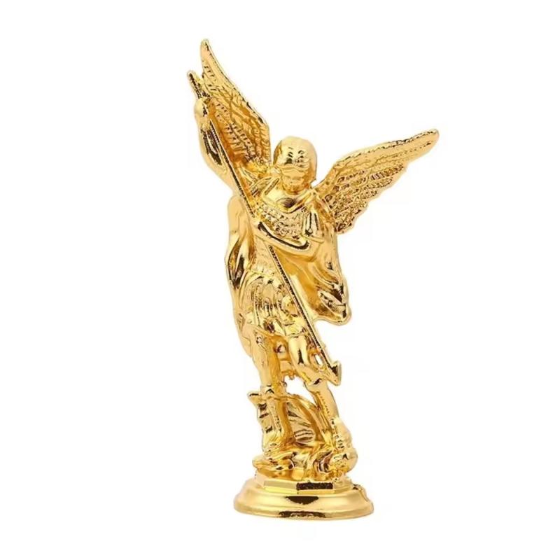 Saint Michael The Archangel Defeating Satan Figurine Non-toxic Resin Guardian Statue for  Home Decor
