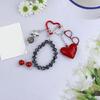 Lovely Heart Dices Jewelry Charm Unique Heart Dices Bead Pendant Keychain Charm for Youthful Fashion Statements