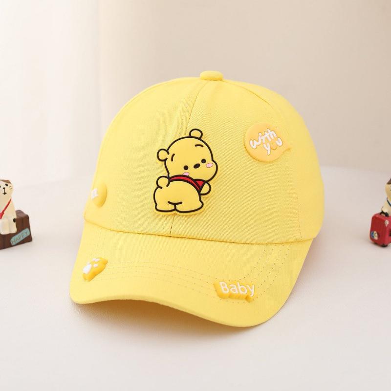 

Kids Cartoon Baseball Cap - Cute, Windproof, Sun-Protective, Adjustable Duckbill Hat for Boys and Girls (Spring/Autumn) 2-6 Years / 50-52CM жёлтый