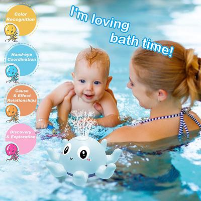 Bebek Banyo Oyuncakları Sprey Su Duşu Çocuklar İçin Banyo Oyuncakları Elektrikli Balina Banyo Topu Işıklı Müzik LED Işıklı Oyuncaklar ool Küvet Oyuncağı