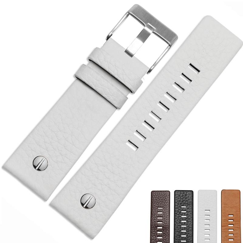 New Fashion Cowhide Watchband with Rivet Watch Strap Belt Bracelet for Diesel DZ7313 DZ7333 7322 7257 4318 7348 7334 Replacement