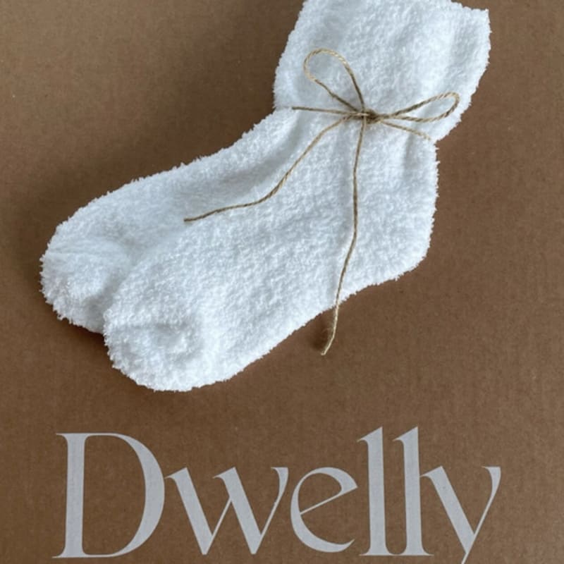 Dwelly Soft Sleep Socks White