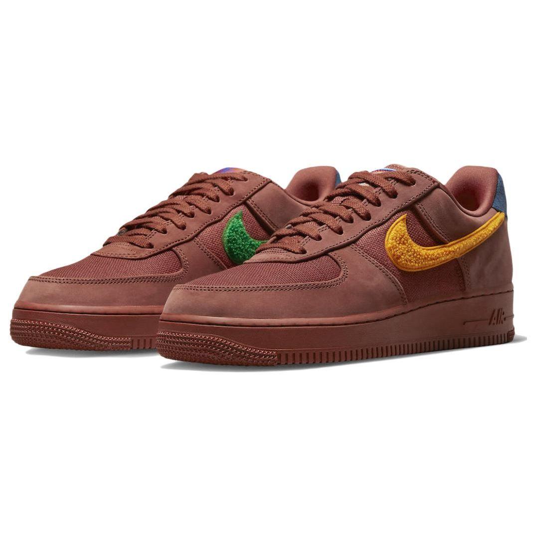Мужские кроссовки Nike Air Force 1 Low La Familia коричневые Redstone Del-Sol DV5153-600 — фото 3