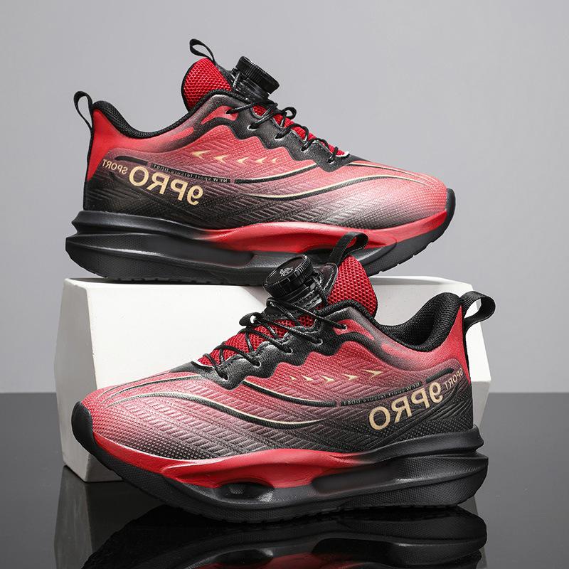 2025 Winter Boys' Basketball Shoes: Kids' Wear-Resistant, Rotary Buckle Sports Trainers