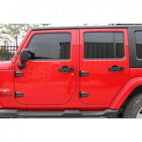 Exterior Door Handle Bowl Decor Cover Trim for Jeep Wrangler JK JKU 07-17 Carbon
