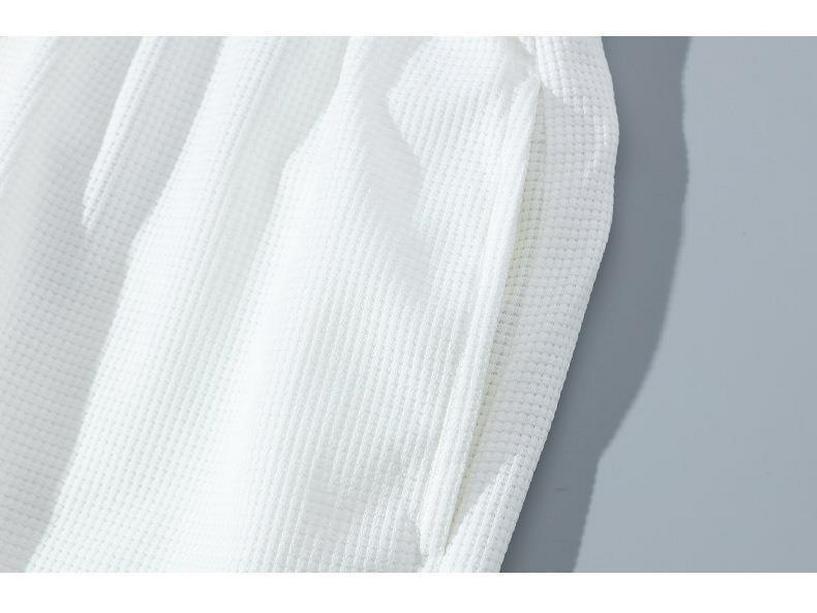 Men's Waffle Knit Short-Sleeve T-Shirt & Shorts Set, Casual Summer Sportswear