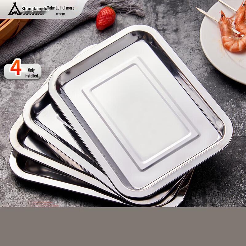 Suncojia Stainless Steel BBQ & Dinner Plate Set