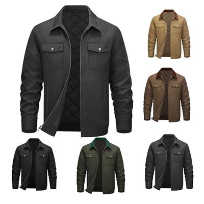 Herren-Reißverschlussjacke, lässige Retro-Langarm-Cardiganjacke