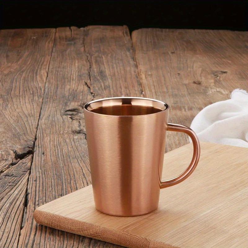 300ml Water Cup Home Dining Drinkware Mugs Stainless Steel Beer Cup Coffee Mugs with Handle
