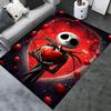 Office Rug Jack Skellington, Heart Theme 3D Printed Anti-Slip Rug-Machine Washable for Living Room