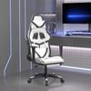 VidaXL Massage Gaming Chair with Footrest Computer Chair Armchair Adjustable Backrest and Footrest Office 345443