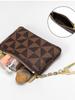 Mini Zipper Coin Purse: Plaid & Pinwheel Pattern Wallet for Women, Versatile Card Holder Bag