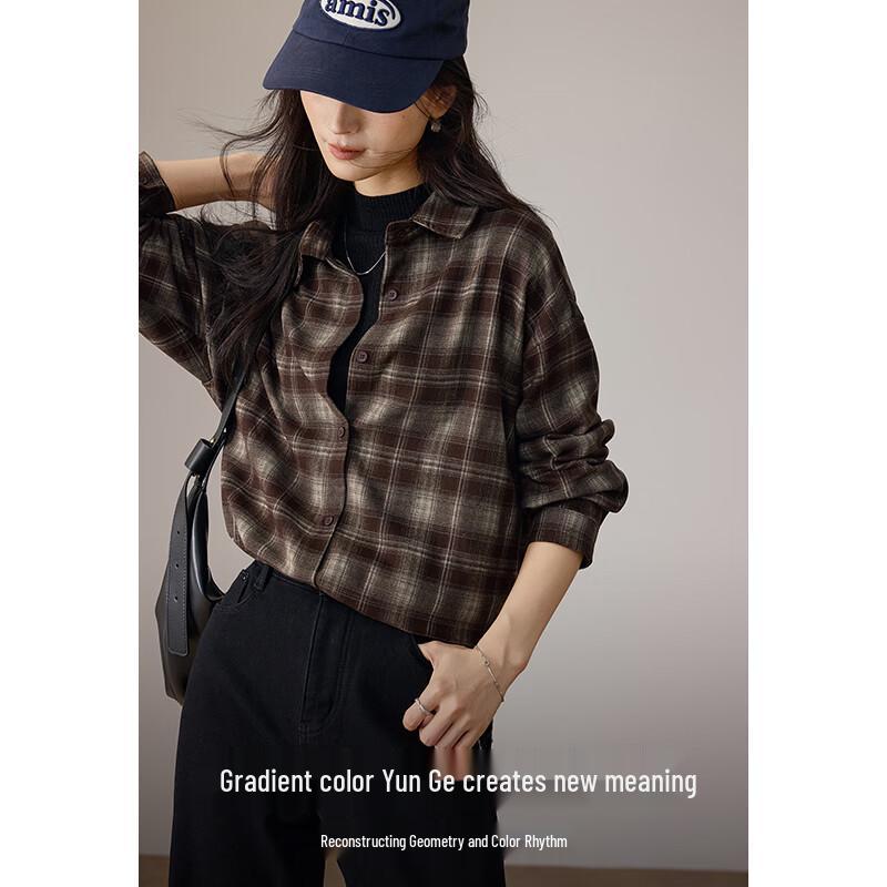 VICTORIA&VERA Women s Flannel Plaid Long Sleeve Shirt S