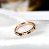 Korean Style Simple Titanium Steel Ring Women's Black and White Shell Light Luxury Couple's Ring Temperament Ring