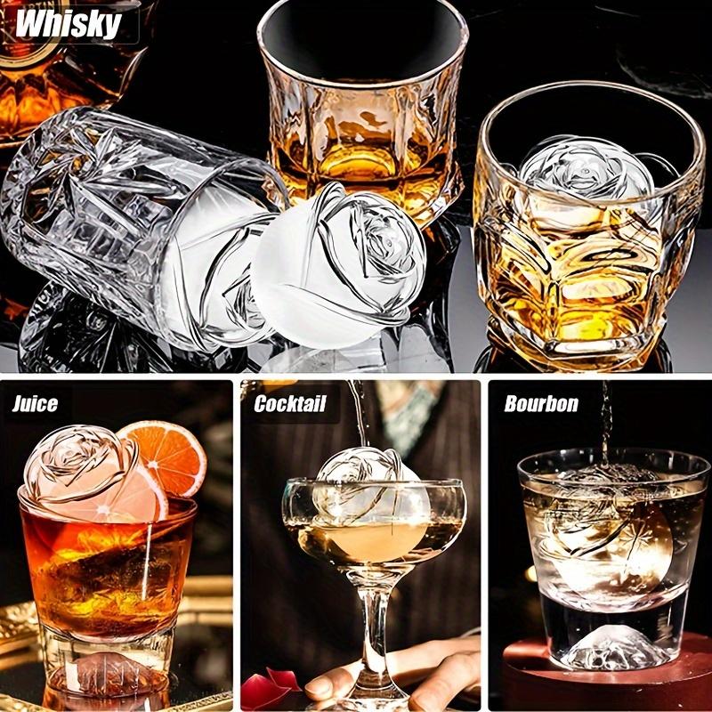 1PC Elegant Rose Shaped Ice Cube Mold Reusable Food Grade Silicone IceTray Ice Ball Mold for Effortless Dessert Summer Drinks