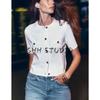 Summer New Product Women's Clothes Classic Style round Neck Short Sleeve Minimalist Fashion All-Match Short Knitting Outwear 1822022