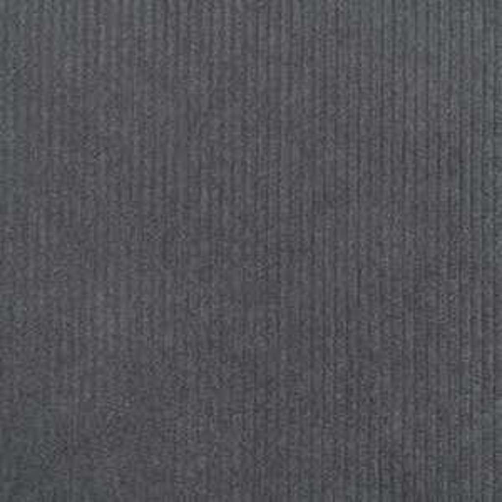 Box Spring Bed in Dark Grey and White 140 x 190 cm Cord Fabric